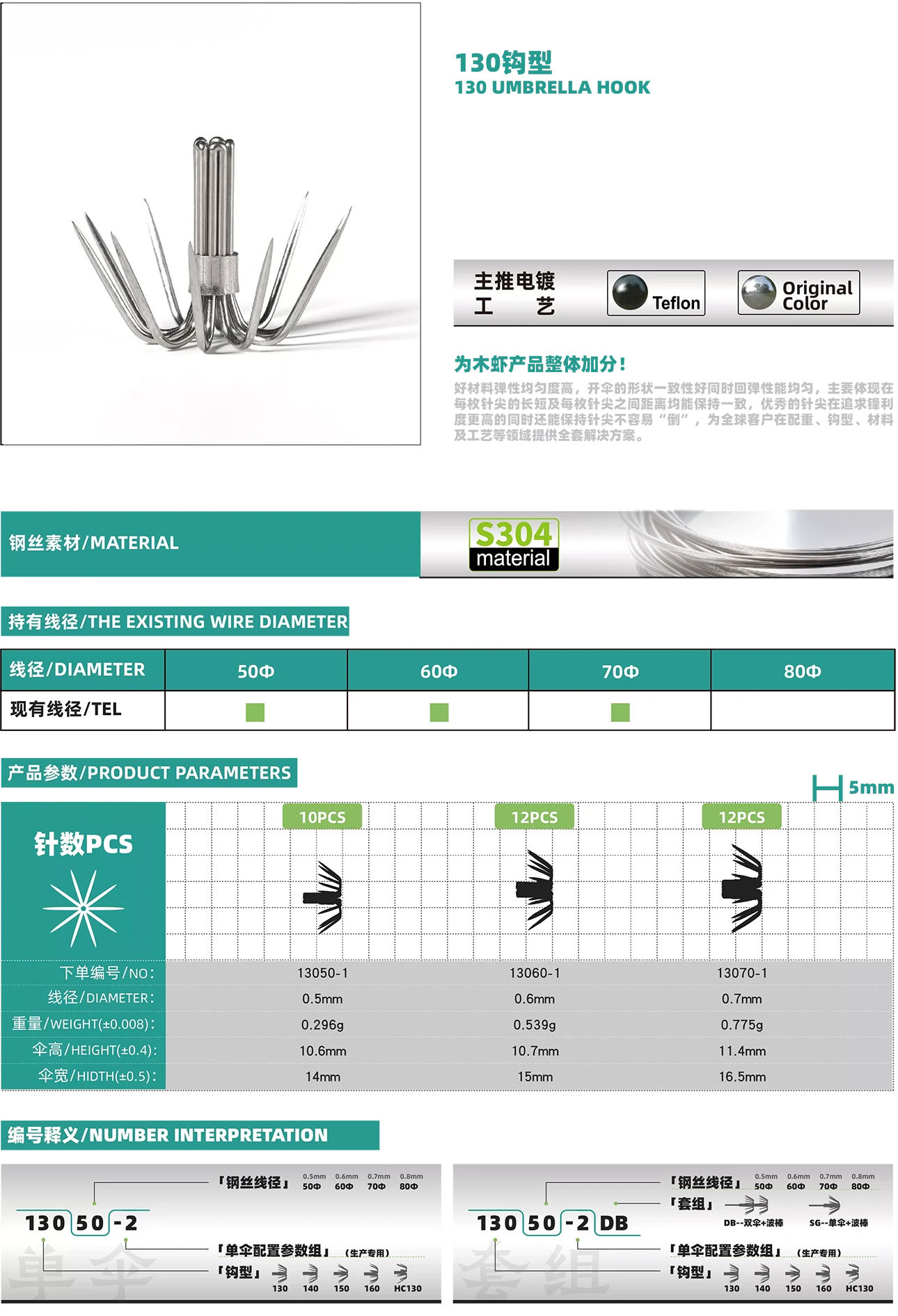 130 UMBRELLA HOOK - Type-130