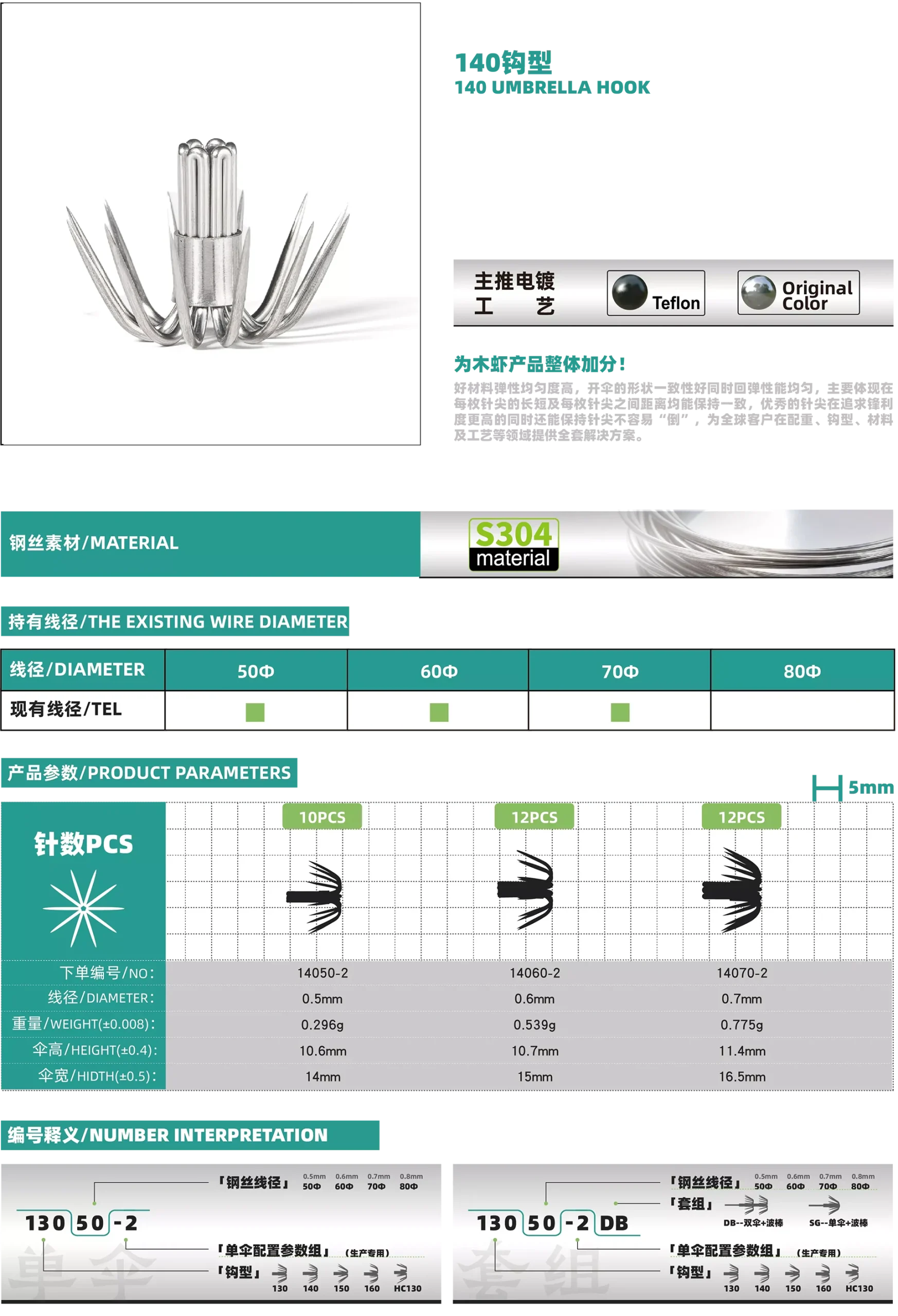 140 UMBRELLA HOOK - Type-140