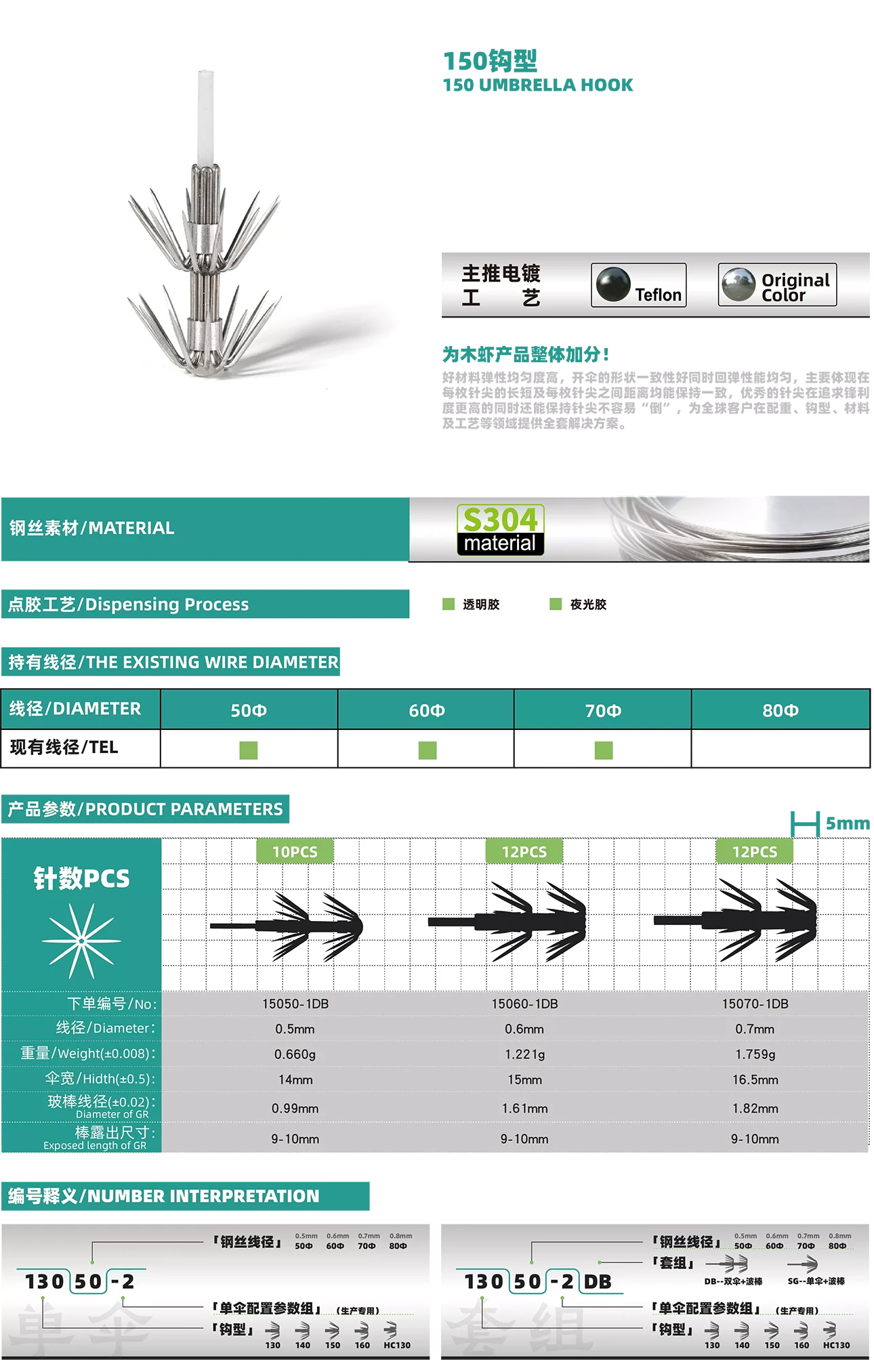 150 UMBRELLA HOOK - Type-150DB